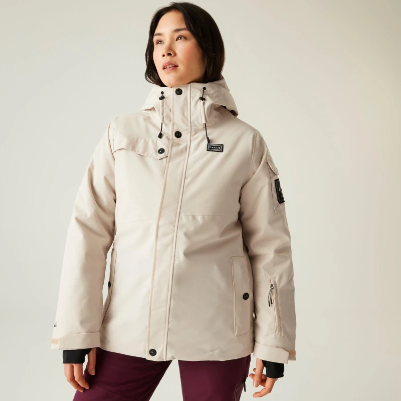 Image of Dare 2b Womens Ski Life Recycled Waterproof Breathable Insulated Waterproof Jacket Grey Morn female 18