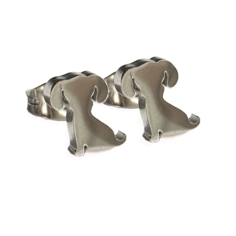 Image of Aye Do Puppy Dog Stud Earrings 4804-NP-STDpup - Silver Silver One Size