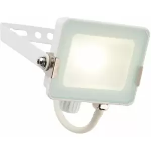 Image of Loops - Outdoor IP65 Waterproof Floodlight - 10W Cool White LED - Matt White Aluminium