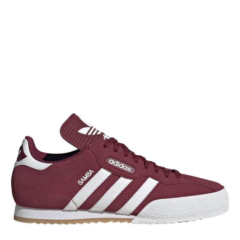 Image of adidas Originals Samba Suede Trainers Mens Burgundy male 6 (39.3)