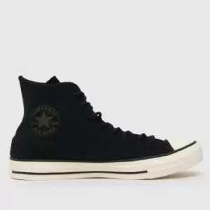 Image of Converse Ctas Hi Mono Suede Trainers In Black