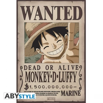 Image of One Piece - Wanted Luffy New 2 (52 x 35cm) Small Poster