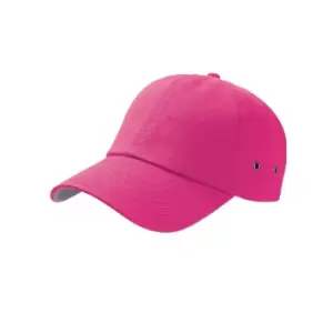 Image of Atlantis Action 6 Panel Chino Baseball Cap (One Size) (Fuchsia)