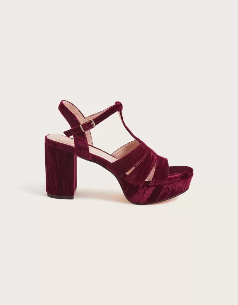 Image of Crushed Velvet Platform Heels