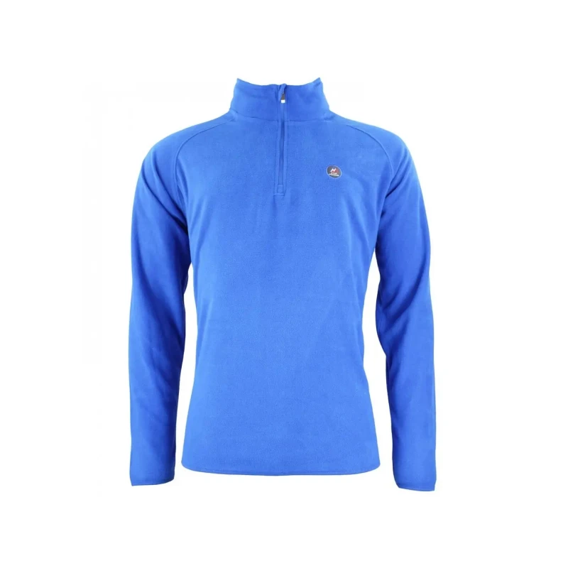 Image of 1/2 zip hooded fleece Peak Mountain Bleu Male L