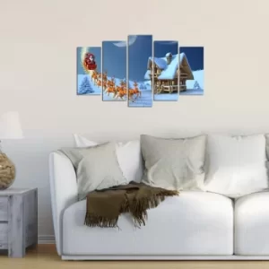 Image of 5PYY-010 Multicolor Decorative MDF Painting (5 Pieces)