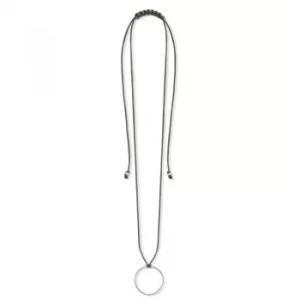 Image of Ladies Thomas Sabo Sterling Silver Charm Club Circle Choker Necklace