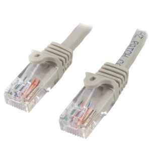 Image of Startech 3m Cat5e Grey Snagless RJ45 UTP Patch
