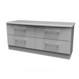 Image of Sherwood Grey Matt Bedside Chest (H)505mm (W)1120mm (D)415mm