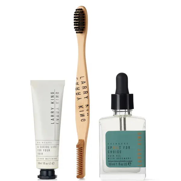 Image of Larry King Haircare Spoilt for Choice Hair Oil and Flyaway Kit