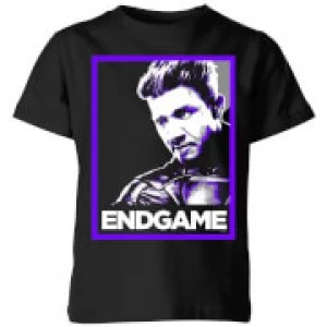 Image of Avengers Endgame Hawkeye Poster Kids T-Shirt - Black - 9-10 Years