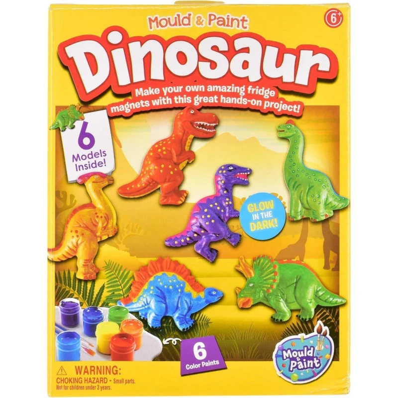 Image of Kandy Toys Mould And Paint Dinosaurs Craft Set Multi