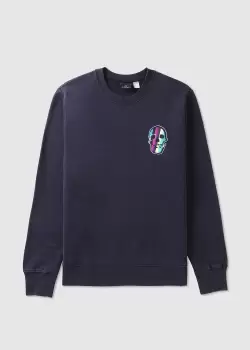 Image of Paul Smith Mens Stripeskull Sweatshirt In Navy