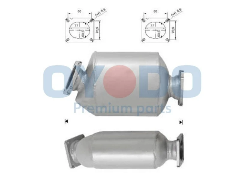 Image of Oyodo 20N0049-OYO Particulate Filter with mounting parts Soot-/ Particle Filter,exhaust system (1256)