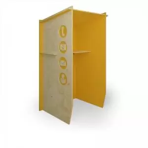Image of Piano Solo acoustic booth - yellow trim