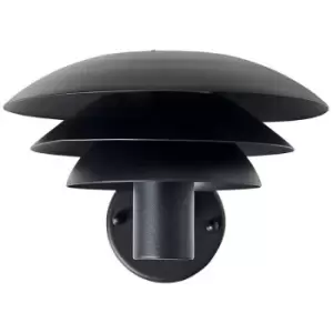 Image of Dyberg Larsen Outdoor Dome Wall Lamp Black 20cm IP44