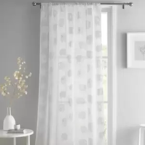 Image of Fusion Dotty Sheep White Slot Top Voile Panel White