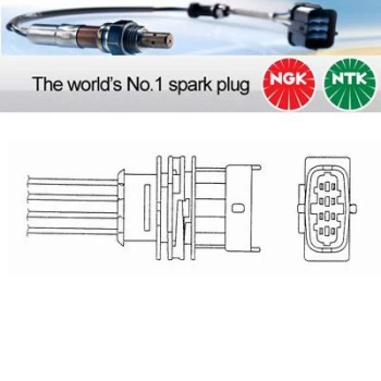Image of 1x NGK NTK Oxygen O2 Lambda Sensor OZA660-EE7 OZA660EE7 (5681)