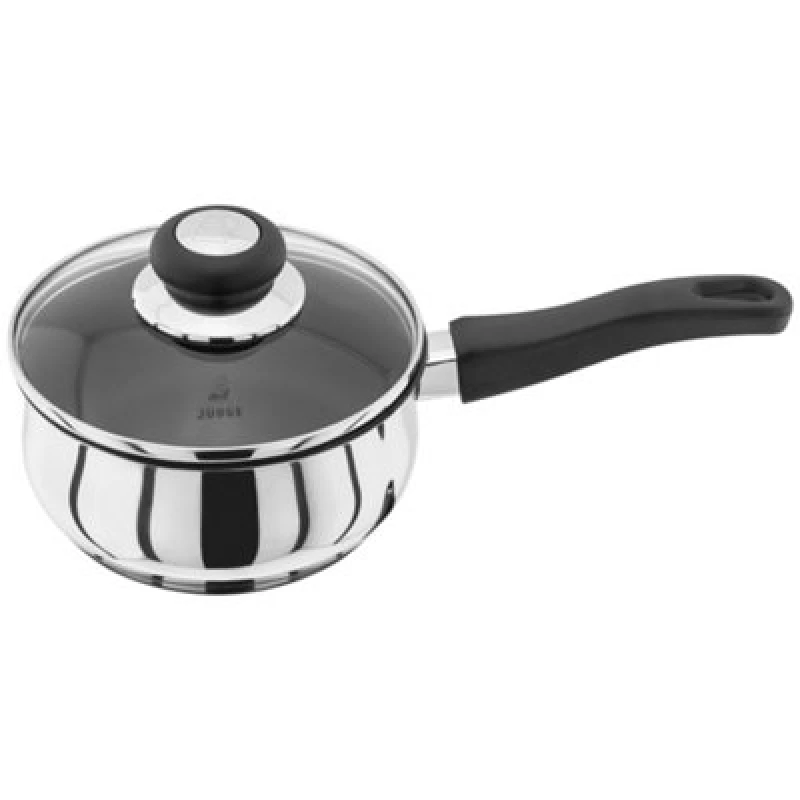 Image of Judge Vista Stainless Steel Non-Stick Sauce Pan With Lid 16Cm / 1L - Silver