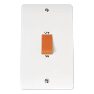 Image of Click Scolmore Mode 2 Gang Rocker Switch Polar White - CMA202