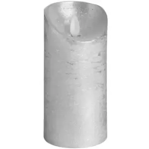Image of Luxe Collection 3 x 6 Silver Flickering Flame LED Wax Candle