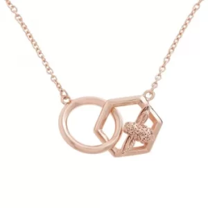 Image of Ladies Olivia Burton Rose Gold Plated Honeycomb Bee Necklace