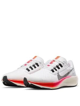 Image of Nike Air Zoom Pegasus 38 Junior Running Trainer - White/Grey Size 3