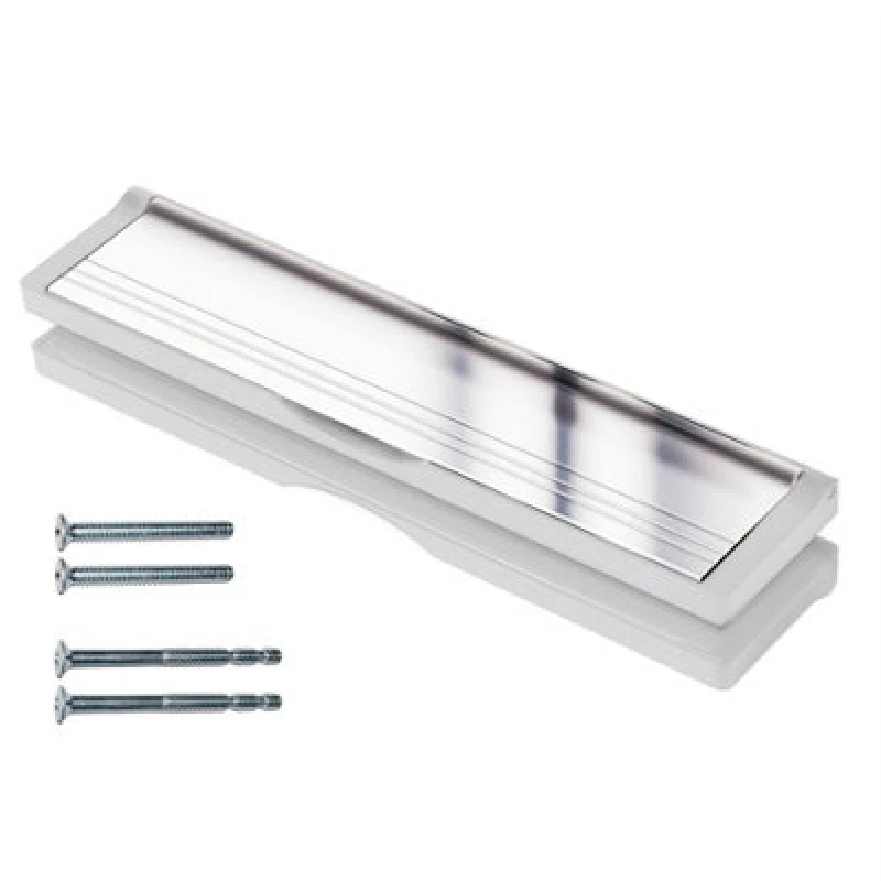 Image of Keypak 12" (30.6Cm) Door Letterbox - Fits 40-80mm Upvc Composite Timber Doors, Telescopic Sleeved Letter Box, Silver