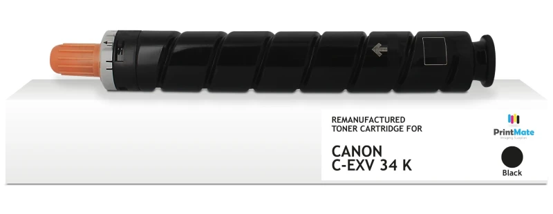 Image of PrintMate Canon C-EXV34 K. remanufactured toner. Black 23000p