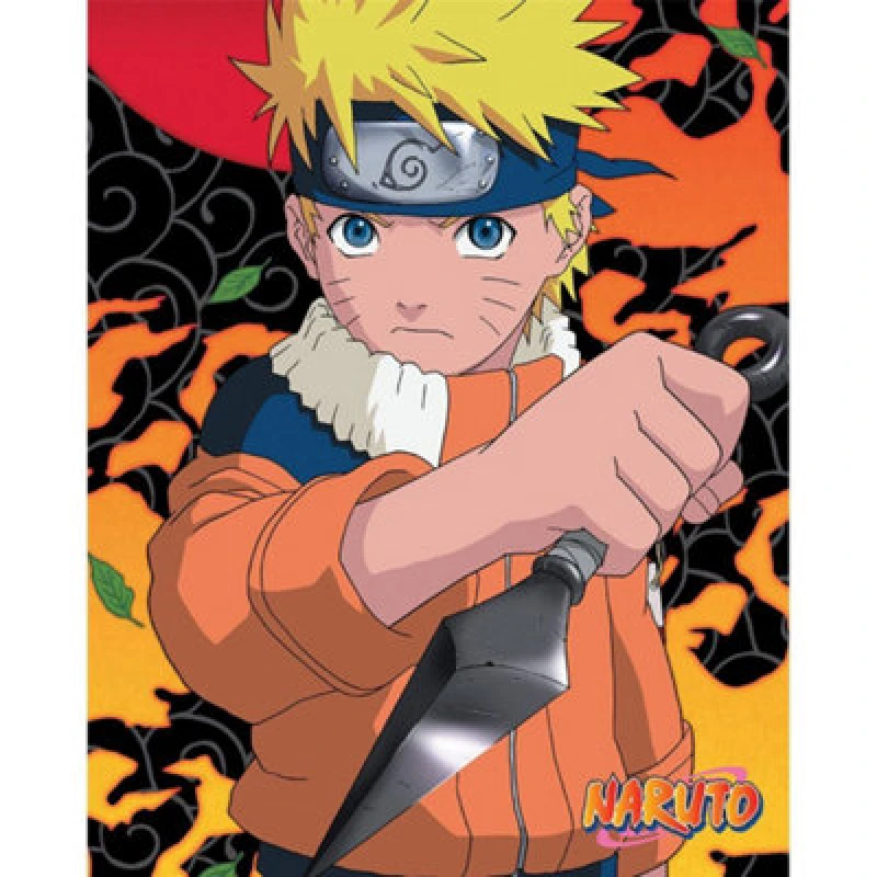 Image of Naruto Naruto Jinchuriki Sunset Wide Canvas Print in Pale Orange Pale Orange One Size Unisex 5063377399097
