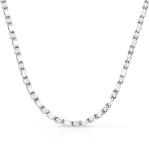 Image of Diamonfire Silver Zirconia Baguette & Round Necklace