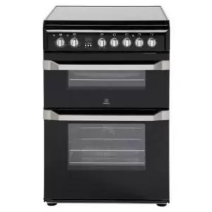 Image of Indesit Id60C2(K) S Double Cooker With Ceramic Hob Black