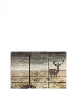 Image of Graham & Brown Highland Stag Print On Fir Wood