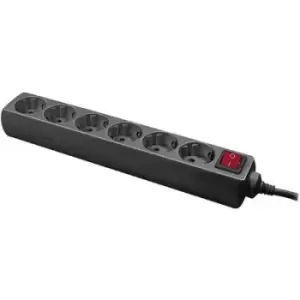 Image of LogiLink LPS202B Power strip (+ switch) Black PG connector