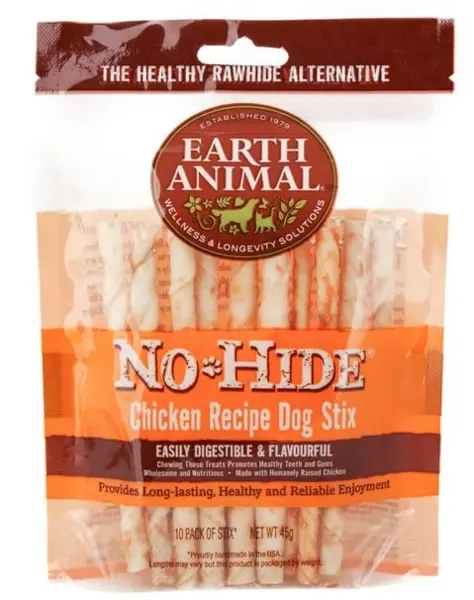 Image of Earth Animal No Hide Chicken Dog Stix 10 Pcs