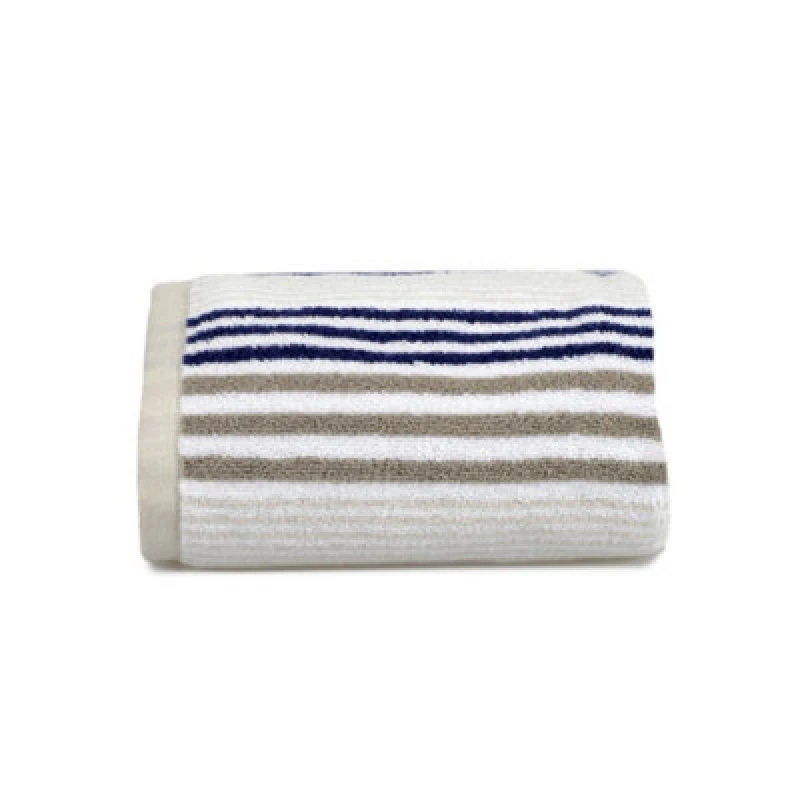 Image of Allure Bath Fashions Merlin Striped Hand Towel - Navy