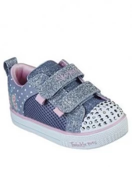 Image of Skechers Toddler Girls Shuffle Lites Plimsolls - Blue, Size 4 Younger