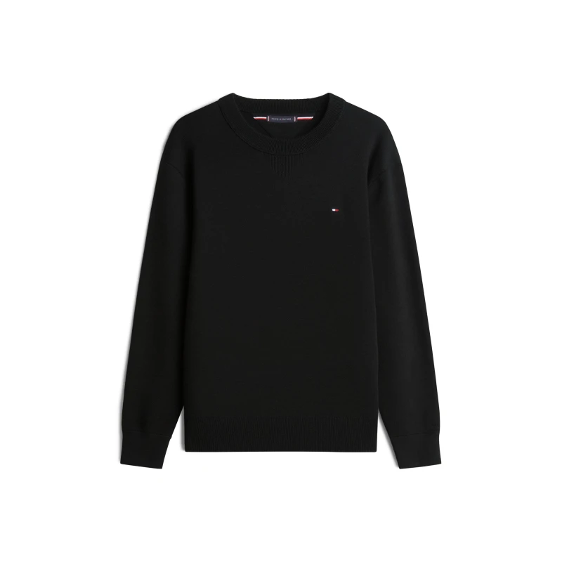 Image of Tommy Hilfiger Mens Milano Crew Neck Jumper Black male S