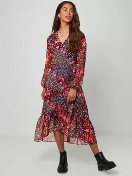 Image of Joe Browns Beautiful Ruffle Wrap Dress -indigo, Indigo, Size 8, Women