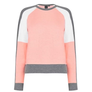 Image of LA Gear Crop Crew Sweatshirt Ladies - Coral