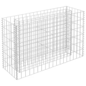 Image of Vidaxl Gabion Raised Bed Galvanised Steel 90X30X60 cm