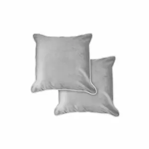 Image of Emma Barclay Pairchelsea Cushion Cover 17 x 17" Silver (pair)