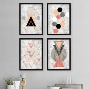 Image of SET_081 Multicolor Decorative Framed Painting (4 Pieces)