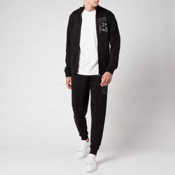 Image of EA7 Mens Visibility French Terry Tracksuit - Black - XL