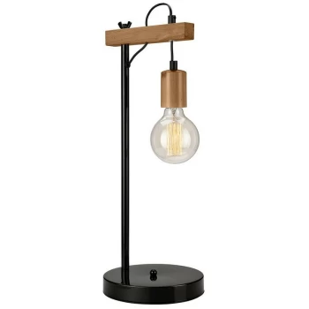 Image of Leon Industrial Table Lamp Olive , 1x E27