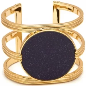 Image of Ladies Lola Rose Gold Plated Blue Sandstone Garbo Statement Cuff