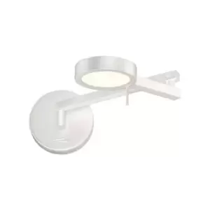Image of Adjustable Swing Arm Wall Lamp , Reader, 1 x 8W LED, 3000K, Sand White - Luminosa Lighting