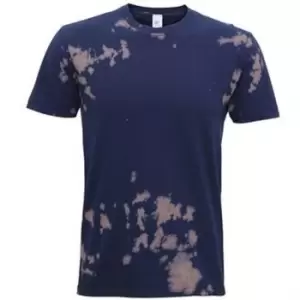 Image of Colortone Unisex Bleached Out T-Shirt (S UK) (Navy)