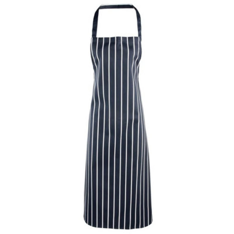Image of Premier Premier Stripe Apron in Navy Navy One Size Unisex 5063470770762