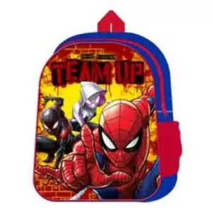 Image of Spider-Man Childrens/Kids Team Up Arch Backpack (One Size) (Red/Navy)